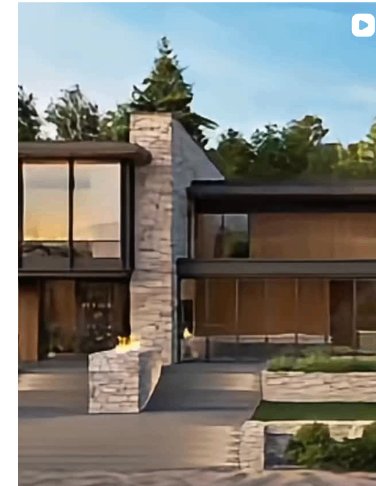 Modern desert residence at dusk