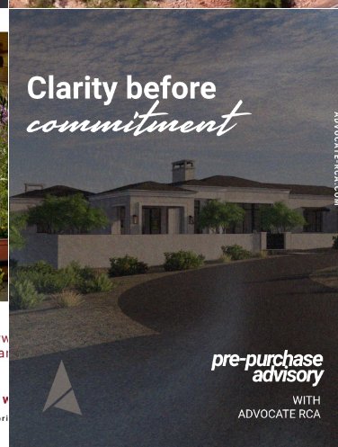 Clarity before commitment — pre-purchase advisory